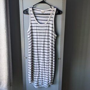 A New Day Black and white striped tank knit dress